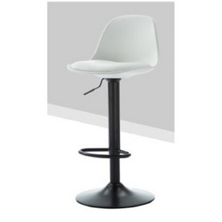 Mr.Dining 高腳椅 吧台椅 升降旋轉中島椅，簡約設計餐椅辦公椅, 白色黑桿兩張以上單張價, 1個