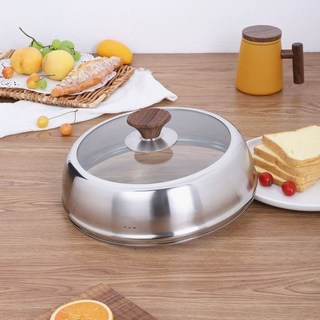 후라이팬 덮개 뚜껑 커버 돔형 프라이팬 냄비 26cm 높이 조절 매트 핸들 냄비, 36cm 높이 조절 매트 핸들 냄비