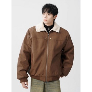 COSYEVNO 남성 아우터 겨울 기모 루즈핏 보온 캐주얼 통근 루즈핏 레더 점퍼 CXJjk-09