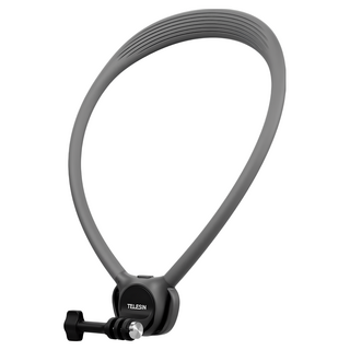 TELESIN 運動相機頸掛支架SE 2.0，解放雙手舒適佩戴，穩固安全拍攝配件, 1個, S2-HNB-09-GY (灰色)