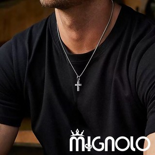 MIGNOLO 鑽耀十字 鈦鋼項鍊 十字架 簡約 男女皆宜 韓國連線 正韓