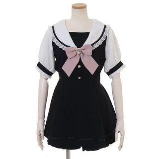 플리츠 코스튬 원피스 레이스 지뢰계 코스프레 의상 교복 파티코스튬 드레스 공연복 댄스복