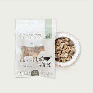 PETCOOK 派庫廚房 急凍凍乾，天然無添加，寵物零食首選，多種口味可選, 骰子牛, 30g, 1包
