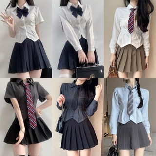 (대여) 슬림라인 사선컷팅 프레피룩 일본교복 세라복