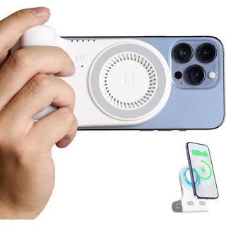 자석그립톡 마그네틱그립톡 크래프트긱 마그네틱 휴대폰 스탠드 카메라 그립 무선 충전 및 블루투스 셔터 아이폰 브이로그 셀카 화상 통화를 위한 인체공학적 손잡이