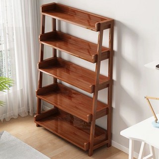 사다리꼴 책장 수납 바닥 북유럽 빈티지 거실 발코니, 1단, 사다리형 책장 2단-50 내츄럴