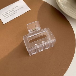 고정 아크릴 반묶음 업스타일 클립 미니멀 헤어 긴머리 액세서리 투명