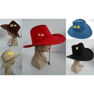 阿寄帽舖 仿麂皮 皮繩滾邊 男女可戴 牛仔帽 西部帽 狩獵帽-可防雨 全部紙箱包裝!!