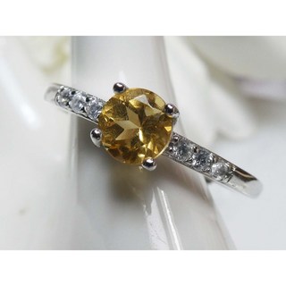 黃水晶切面活動戒，時尚百搭，招財好運，指圍可調整