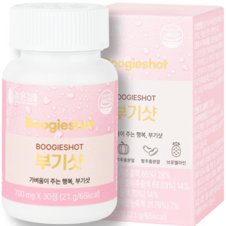 부기샷 브로멜라인 칼륨 파파인 파인애플효소 파파인 참당귀 병풀 녹차카테킨 호박 팥, 3개, 30정