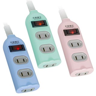 太星電工 MAX STAR 一開三插延長線 120cm (4尺), 120cm-粉紅, 1個