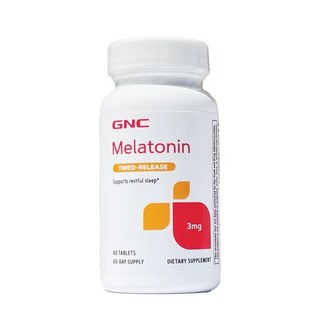 GNC 3MG 식물성 time release (서방형) 멜라토닌, 1개, 60정