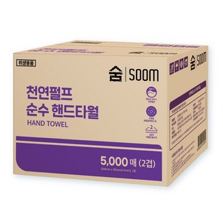 숨 순수 천연펄프 무형광 냅킨 10 000매, 100개입, 100개