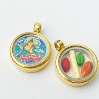 唐卡吊墜 隨身小唐卡 生肖守護神 內含經文平安 藏米 附贈掛繩