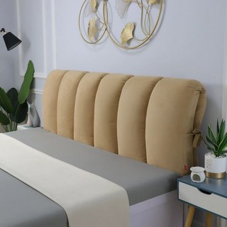 침대헤드보드 쿠션 리폼 보드 헤드 침대 벽쿠션 커버, 카키