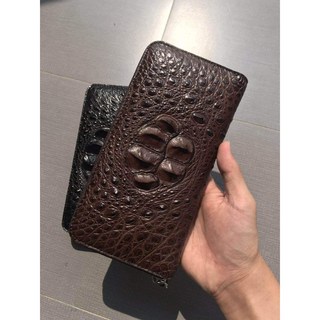 鱷魚皮紋路男士長夾 休閒商務手拿包 潮流背骨皮設計適用於此品牌