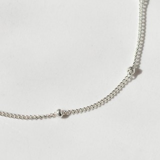 실버925 은볼 포인트 체인 레이어드 목걸이