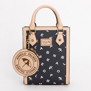 Arnold Palmer Alphabet系列藍色方形手提包附長背帶