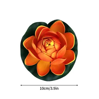 시뮬레이션 연꽃 수련 EVA 인공 화분에 심은 부처님 홀 가구 어항 장식 영원한, 08 B-Orange 10cm