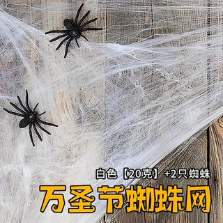 臺灣熱銷 萬聖節圓形蜘蛛網裝飾1.5-5米 仿真毛絨大蜘蛛 鬼節酒吧KTV道具, 1個