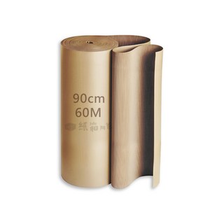 瓦楞紙捲 90cm x 60M 包裝材料, 牛皮色, 1個
