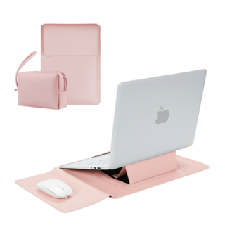 조이제이 LG그램 갤럭시북 그램 맥북 노트북 파우치, 로즈 핑크