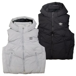 백화점 정품 엄브로 25FW 남녀공용 후드 후디 다운 패딩 조끼 베스트 액티브 플라이드 + 스포츠양말