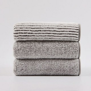 毛巾洗臉家用男士洗澡女比純棉全棉吸水面巾不掉毛成人情侶珊瑚, 毛巾3條裝-2滿天星+1豎條, 1個