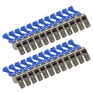 호루라기 안심귀가 호신용 호각 휘슬 메탈 세트 24P, WH29SBLUE, 블루