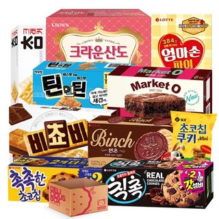 [냠냠상회] 사무실 간식 과자세트 9종 (+1) 구성, 1세트