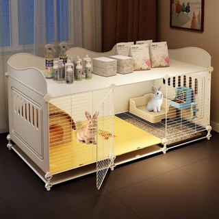 兔子籠子 兔子別墅 兔子窩 天竺鼠籠 寵物籠 帶廁所 家用大號超大自由空間 侏儒兔籠 豚鼠籠 豪華兔別墅, 1個