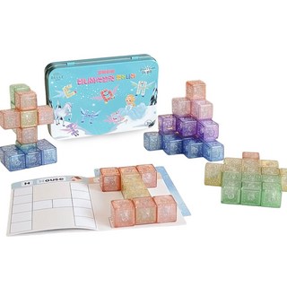 벨베이비 영유아용 미니 둥근 자석블럭 휴대용 틴케이스 2.5cm, 1세트, 영어나라(글리터)