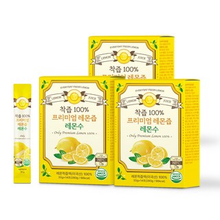프리미엄 레몬즙 원액 NFC 착즙 레몬수 스틱, 280g, 3개