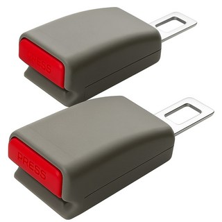 럭스핏 1+1 기본 업그레이드 자동차 안전벨트 연장클립 차량 길이 확장 용품, 1번 롱(그레이), 2개