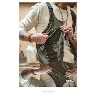 Goofing-off 竹北 美式復古多口袋無袖尼龍馬甲 戶外機能兩用挎包背心