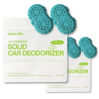 온유어라이프 차량용탈취제 자동차 에어컨 히터 냄새 차량 자동차 냄새제거, 2개