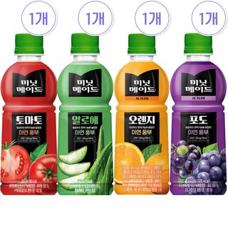미닛메이드 4종 (토마토1개+오렌지1개+알로에1개+포도1개), 350ml