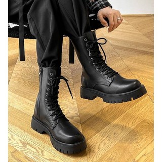 日本代購 男靴 男長靴 10孔長筒 馬丁靴 8孔中筒馬丁靴 靴子 英倫風 高幫工裝皮靴子 切爾西靴 機車靴 男靴 黑靴子