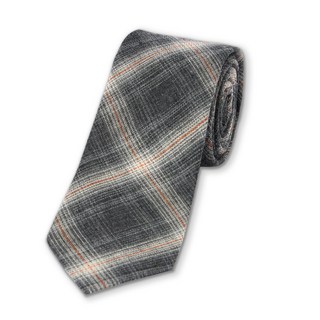 SLOTHFUL 經典懶職場領帶 (灰/橘線條) - SPEA31