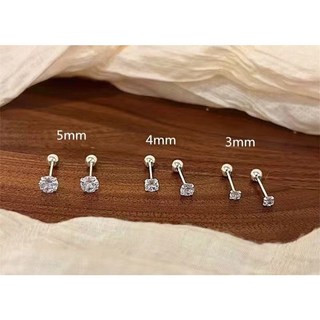 BEAGLE 925銀 閃鑽耳釘 金銀雙色 簡約輕巧 養耳環 睡覺不用摘