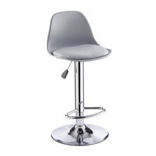 Mr.Dining 高腳椅 吧台椅 升降旋轉中島椅，簡約設計餐椅辦公椅, 灰色銀桿單張, 1個