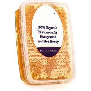 이탈리아 블가리안 비 Bulgarian Bee raw lavender honeycomb 100% 로우 라벤더 벌집 허니콤, 4개, 300g