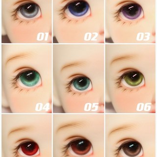 BJD 娃娃眼珠 樹脂眼 14mm 六分卡肉可用, 1個, 不備註默認髮1號色,12/6