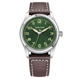 Rollstimi 남성용 레트로 파일럿 시계 가죽 방수 다기능 손목 시계 쿼츠 시계 2023 신제품