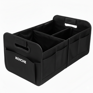 코이체 다용도 폴딩형 접이식 자동차 트렁크 정리 수납함, 블랙