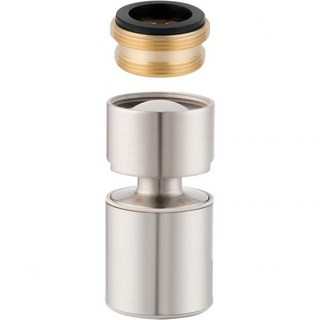 히벤트 NSFANSICAN 61 인증 수도꼭지 에어레이터 CUPC 360도 회전식 주방 싱크대 2-플로우 분무기 교체 부품 5564인치 여성 나사산 - 브러시드 니켈, Brushed Nickel, 1, 1개