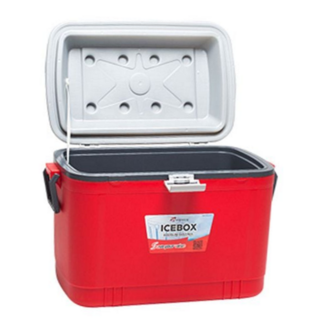유진스타일 캠핑 아이스박스 차량용 대용량 45리터 대형 아이스박스 여행용 휴대용 야외 카니발 선상 레저 낚시, 적색