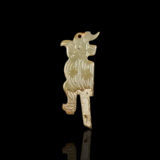 博古珍藏 秦代和闐玉雕鳳形玉珮 15克早期收藏品 博物館級玉牌項鍊配飾, 1個