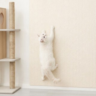 고양이 벽 스크래쳐 부착식 2M, 1개, 크림바닐라