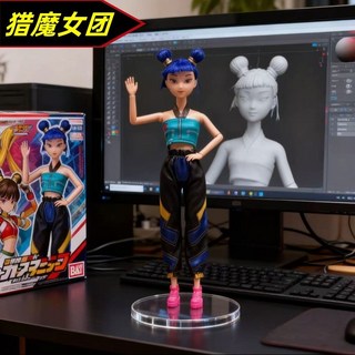 獵魔女團主角團搪膠公仔玩偶女孩禮物露米佐伊米拉娃娃, 獵魔女團搪膠【藍髮佐伊單隻】關節可活動, 1個